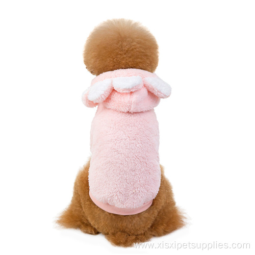 2021 new Comfortable sunflower design fleece dog clothes